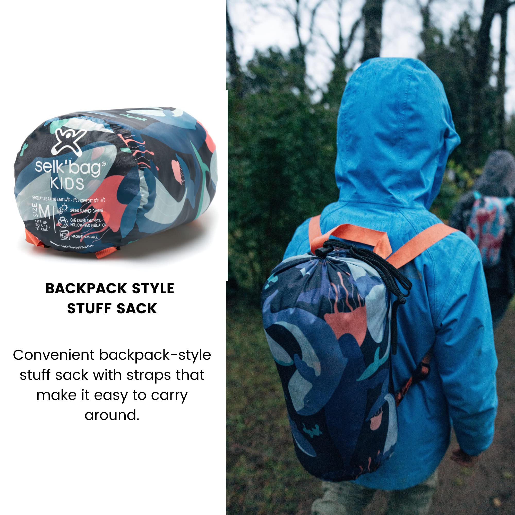 Selk'bag Kids Wearable Sleeping Bag I Outdoor and Indoor Sleeping